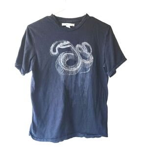 Kenneth Cole New York Gray Short Sleeve Tee With Snake Graphic Sz M